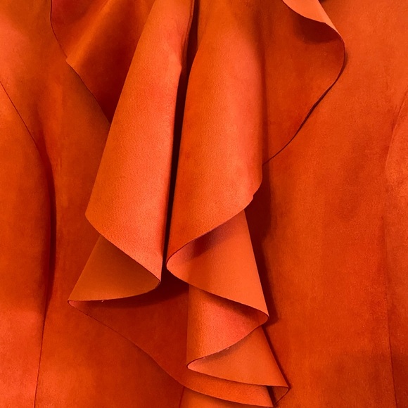 Moshita Couture 2pc Orange skirt set - Picture 3 of 11